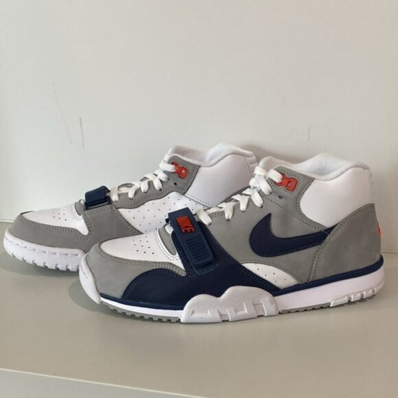Nike Air Trainer 1 White Midnight Navy Medium Grey Size 9.5 - Picture 3 of 13